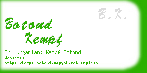 botond kempf business card